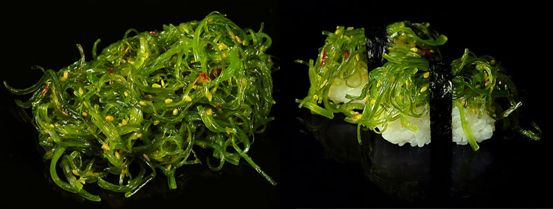 гункан роллы с чука-салатом